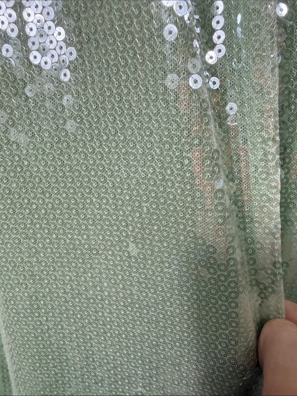 Reformation Elowyn Sequin Halter Open Back Slit Maxi Dress Gown Icy Seafoam - Picture 13 of 13